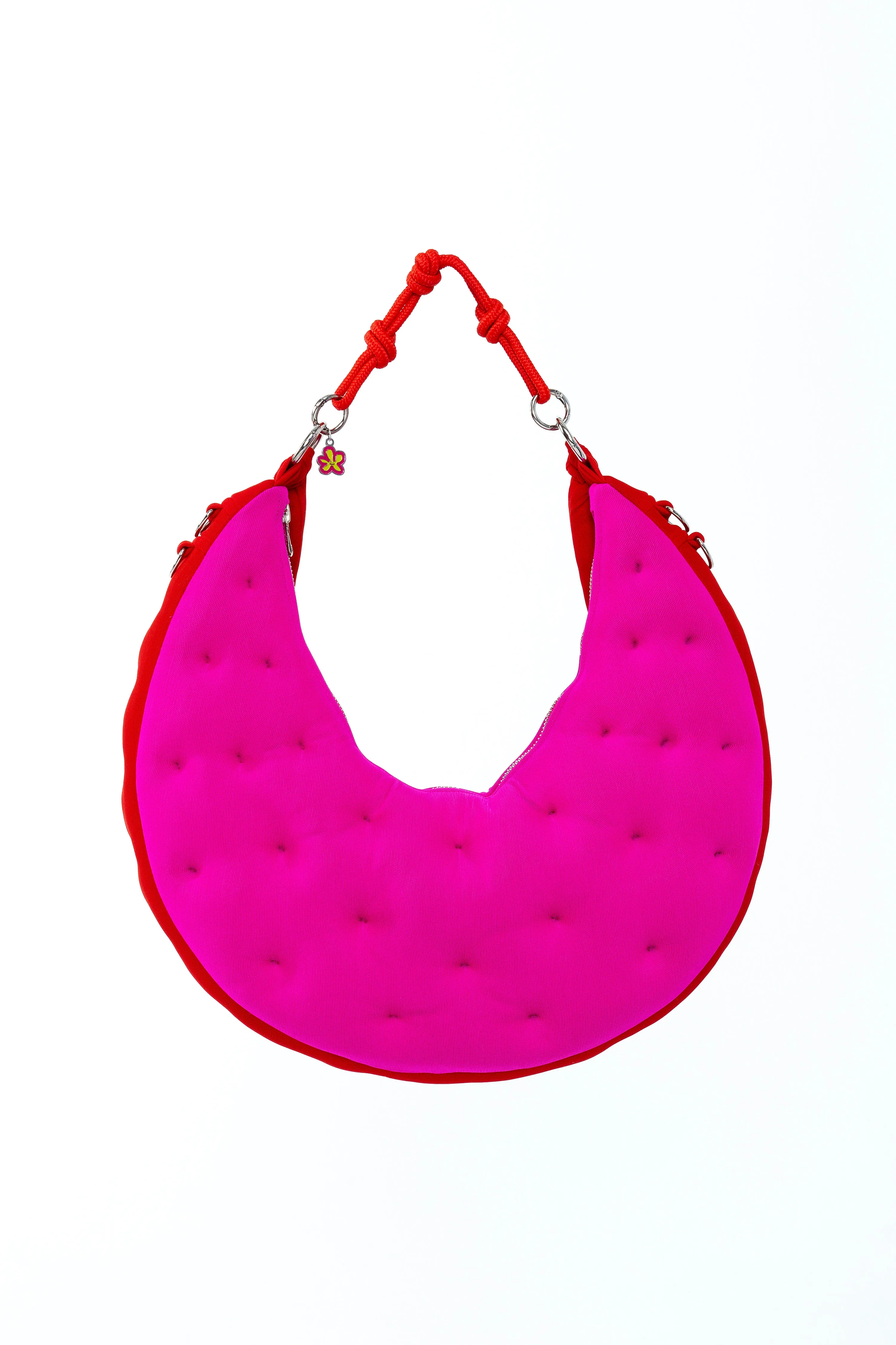Bellflower Shoulder Bag - Red and Fuchsia