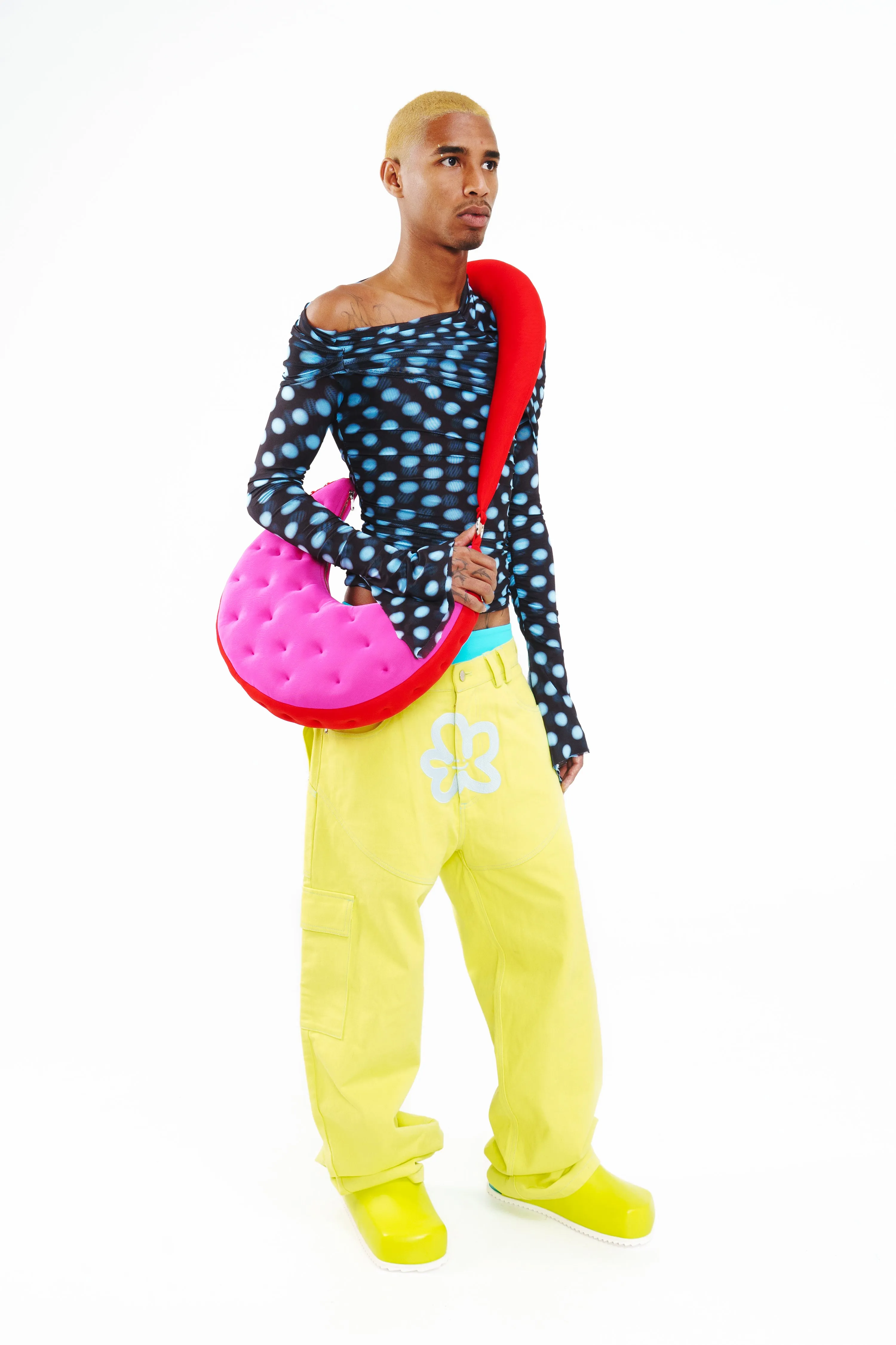 Bellflower Shoulder Bag - Red and Fuchsia