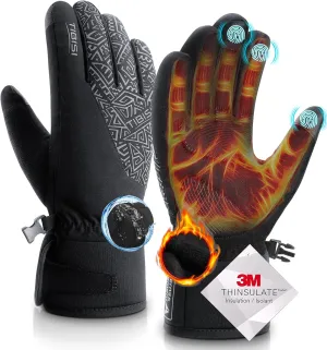 Benirap Winter Gloves Touchscreen Windproof Thermal Gloves Men Women Cycling Running Climbing Skiing Driving Gloves