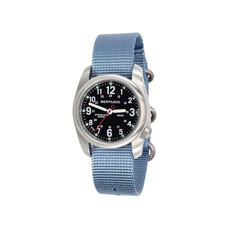 Bertucci A-2s Field Men's Black Dial 171 Sea Dog Gray Nylon Band Analog Japanese Quartz Watch - 11054(2)