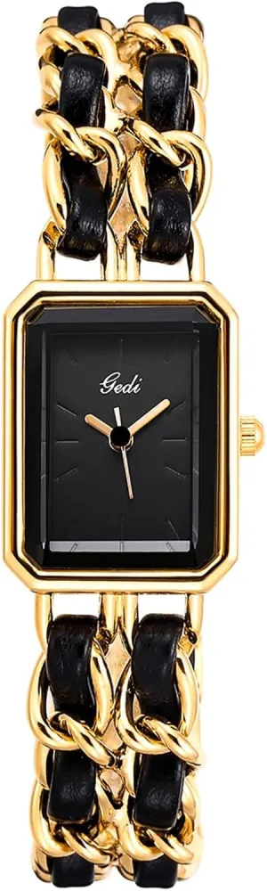 BESTKANG Rectangle Women Watches Elegant Ladies Dress Watches with Unique Stainless Steel Band