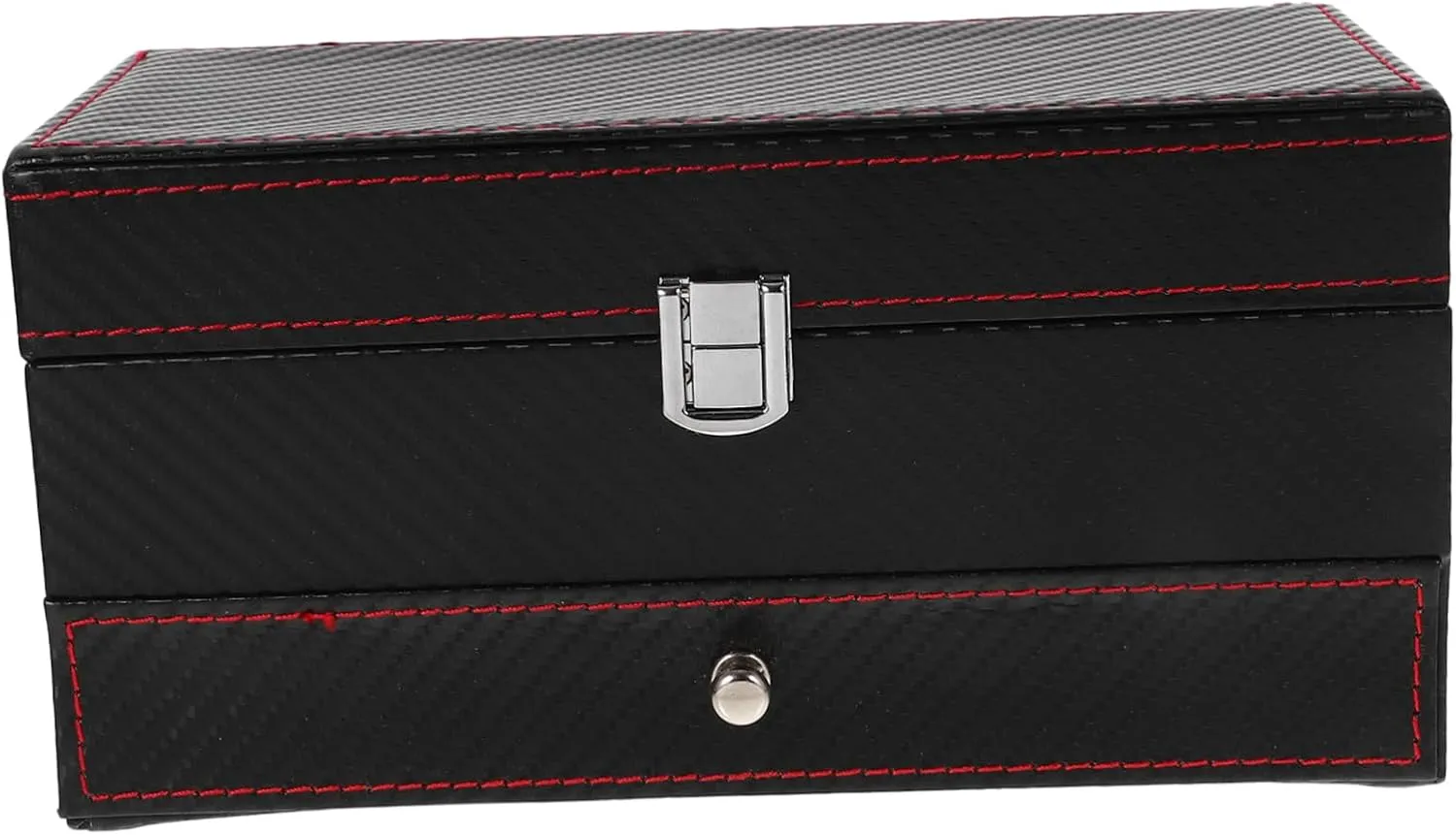 BESTYASH Understated Luxury Watch Display 4 in 1 Leather Watch Box Ring Compartment for Men Women