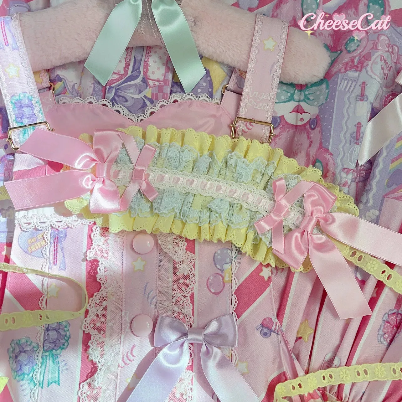 (BFM)Cheese Cat~Sweet Lolita Headband Ribbon Bow Headbands