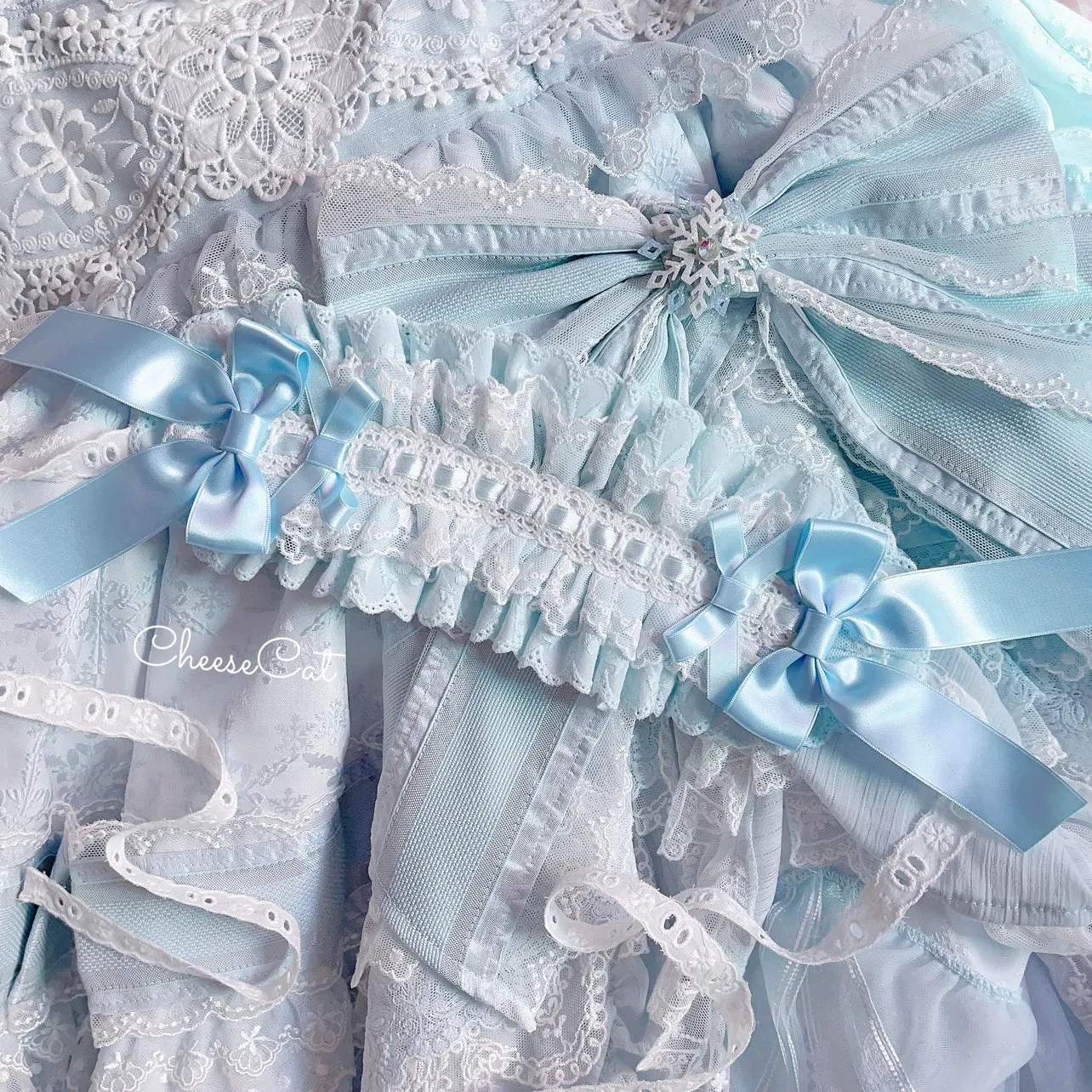 (BFM)Cheese Cat~Sweet Lolita Headband Ribbon Bow Headbands
