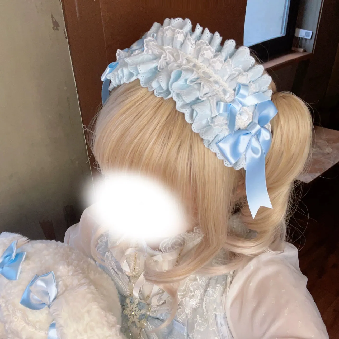 (BFM)Cheese Cat~Sweet Lolita Headband Ribbon Bow Headbands