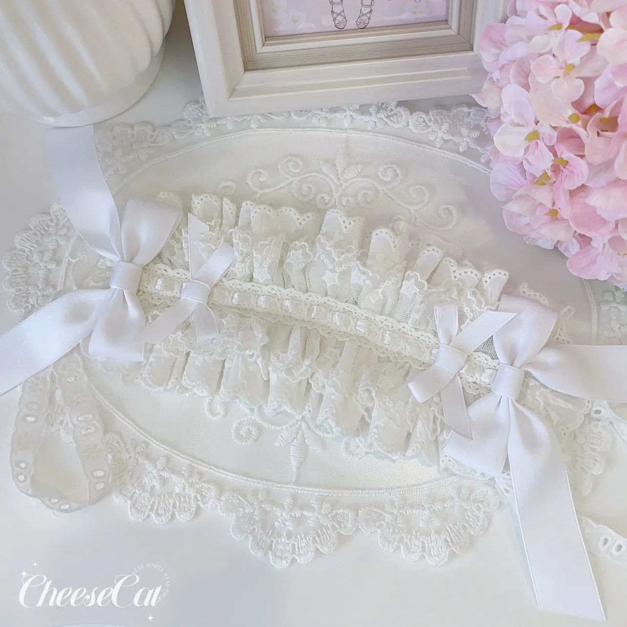 (BFM)Cheese Cat~Sweet Lolita Headband Ribbon Bow Headbands