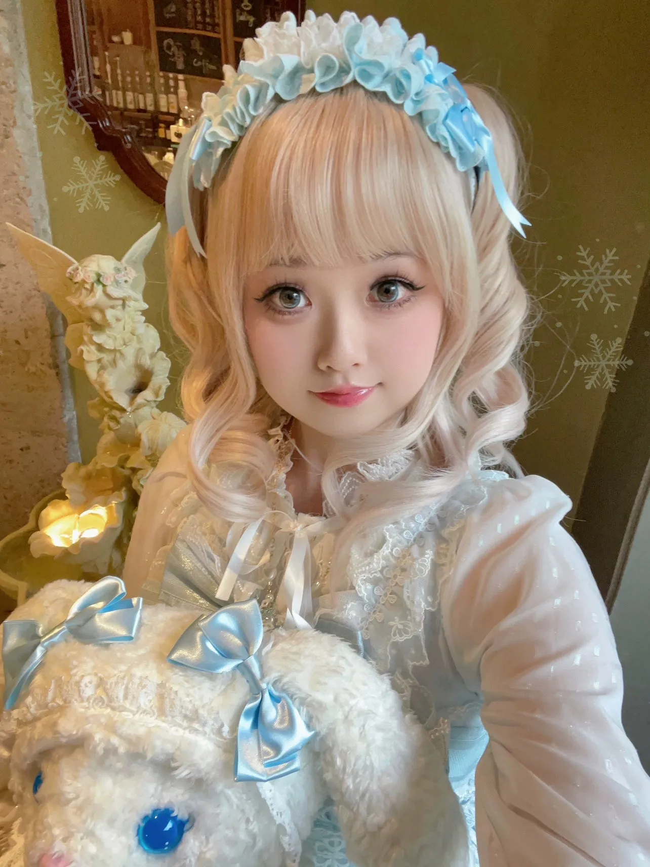 (BFM)Cheese Cat~Sweet Lolita Headband Ribbon Bow Headbands