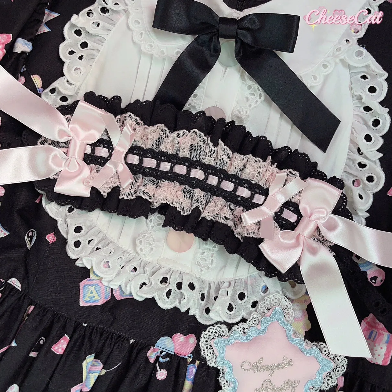 (BFM)Cheese Cat~Sweet Lolita Headband Ribbon Bow Headbands