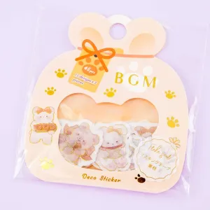 BGM Vintage Fluffy Bears & Bunnies Deco Sticker Pack