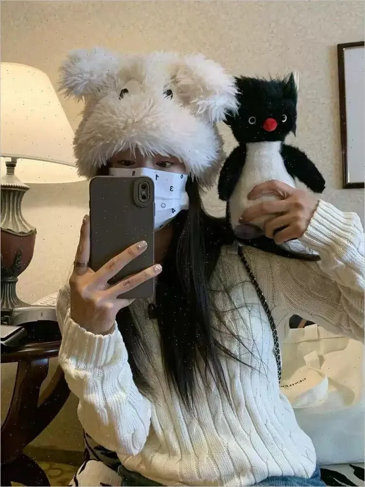 Big Eyes Furry Hat