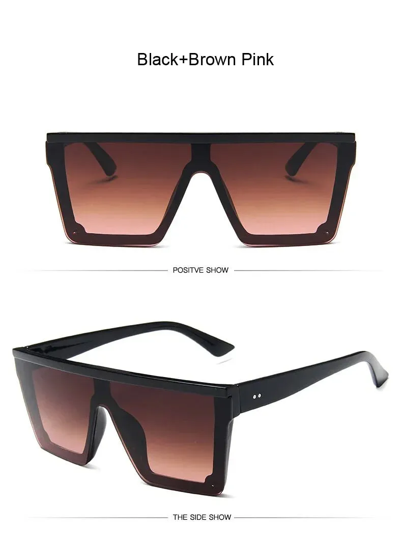 Big oversized Frame square frame shield visors classy sunglasses