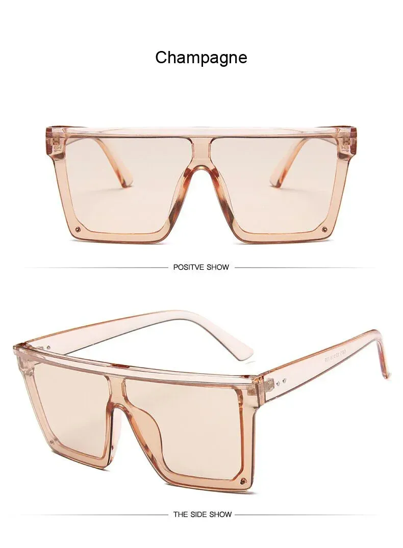 Big oversized Frame square frame shield visors classy sunglasses