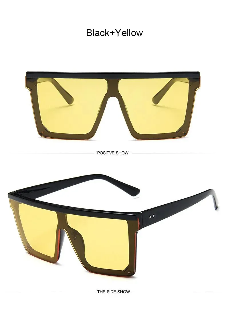 Big oversized Frame square frame shield visors classy sunglasses