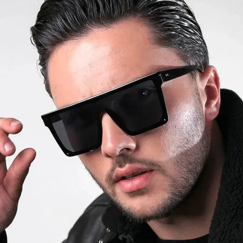 Big oversized Frame square frame shield visors classy sunglasses