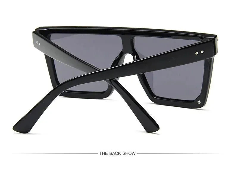 Big oversized Frame square frame shield visors classy sunglasses