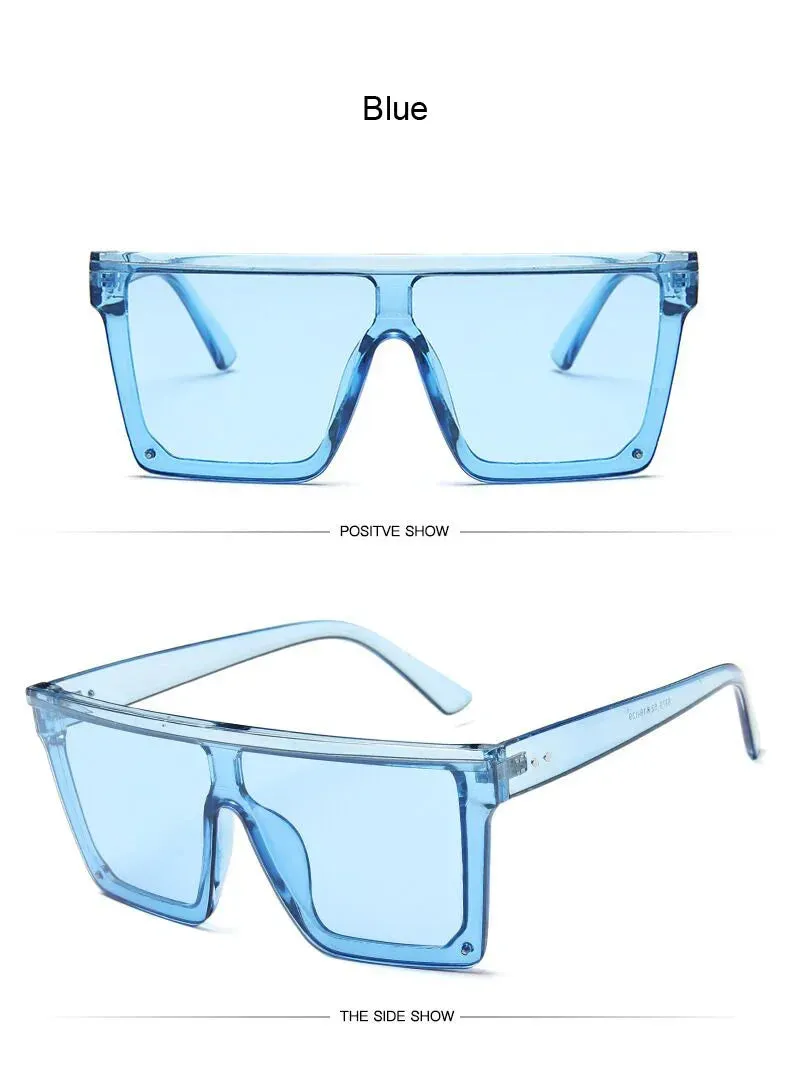 Big oversized Frame square frame shield visors classy sunglasses