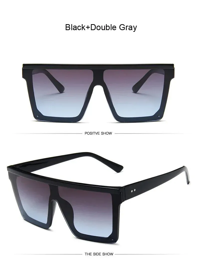 Big oversized Frame square frame shield visors classy sunglasses