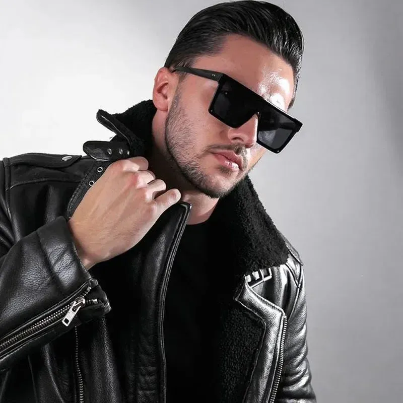Big oversized Frame square frame shield visors classy sunglasses