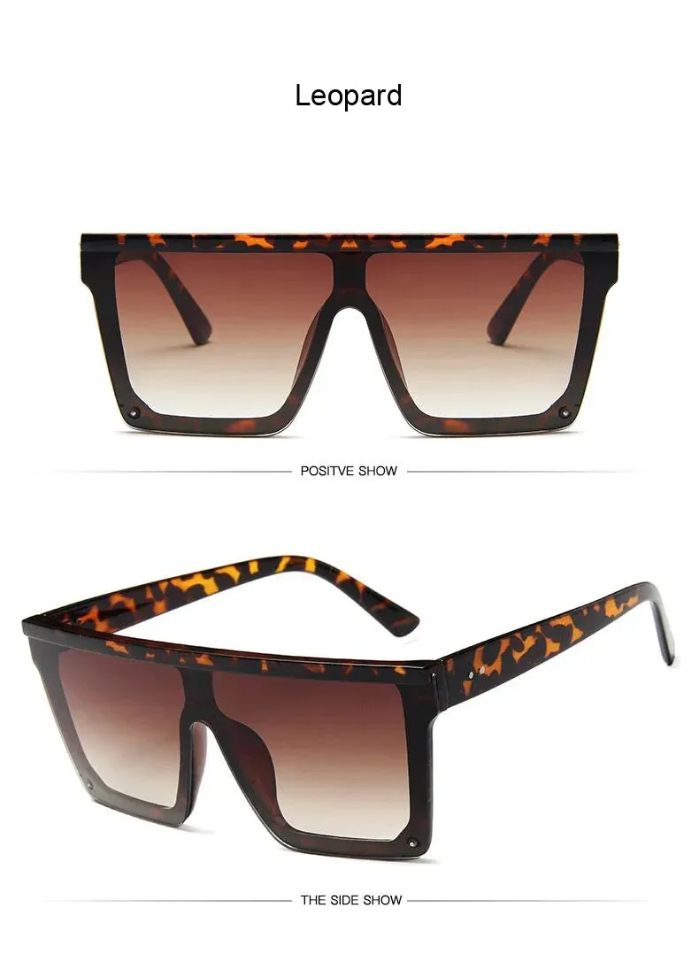Big oversized Frame square frame shield visors classy sunglasses