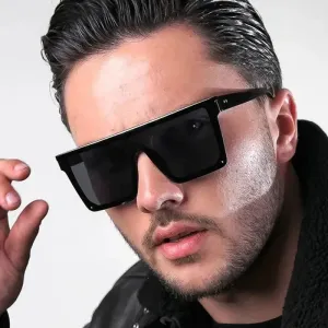 Big oversized Frame square frame shield visors classy sunglasses