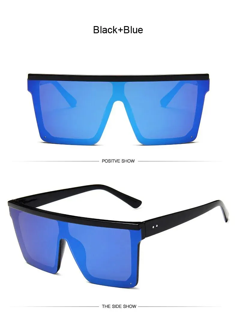 Big oversized Frame square frame shield visors classy sunglasses