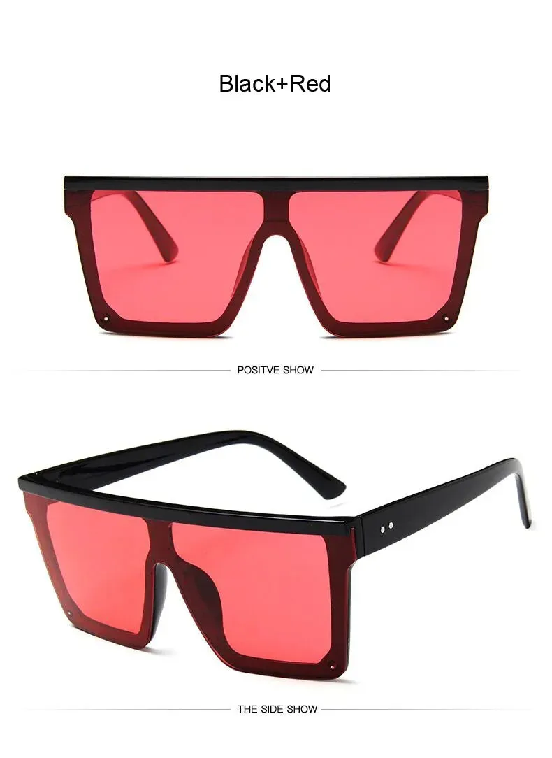 Big oversized Frame square frame shield visors classy sunglasses