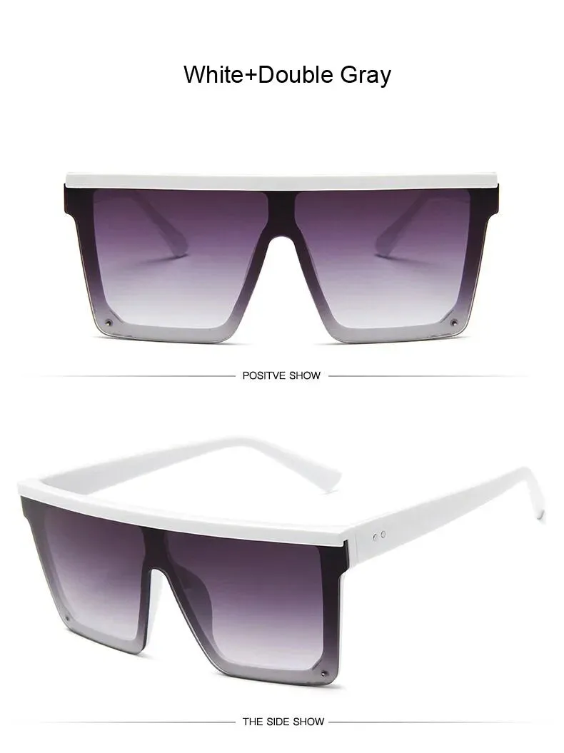 Big oversized Frame square frame shield visors classy sunglasses