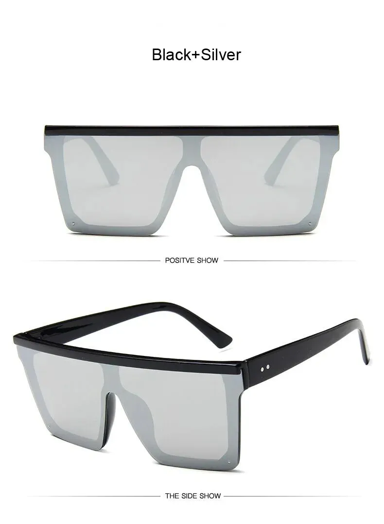 Big oversized Frame square frame shield visors classy sunglasses