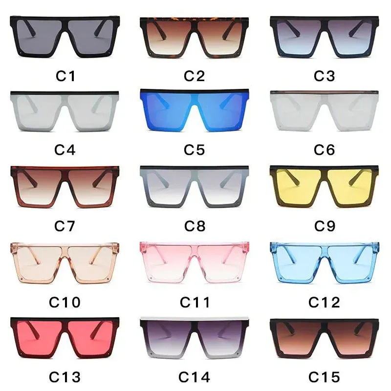 Big oversized Frame square frame shield visors classy sunglasses