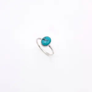 Birches Turquoise Stacking Oval Ring No. 13 | Size 10
