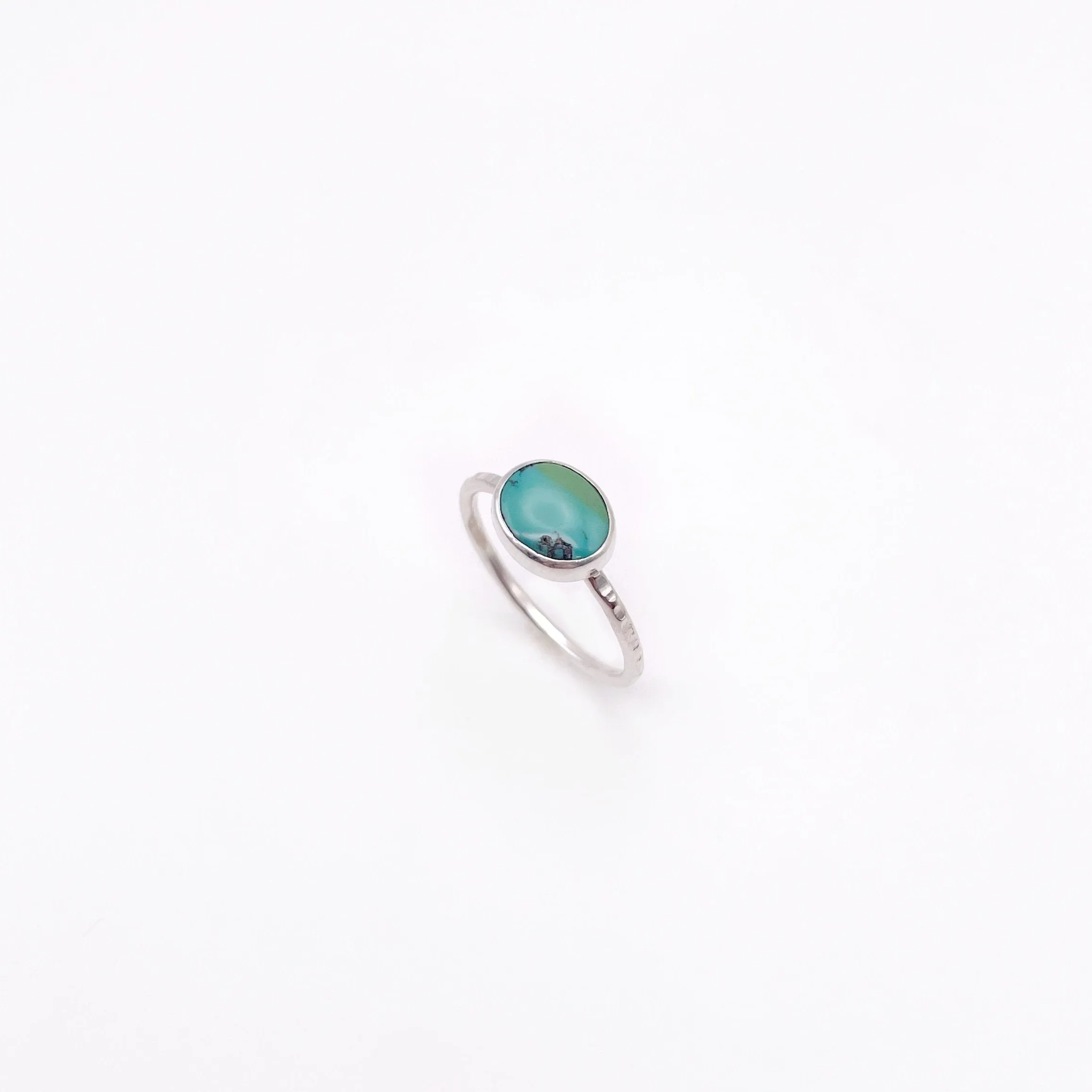 Birches Turquoise Stacking Oval Ring No. 32 | Size 9.5