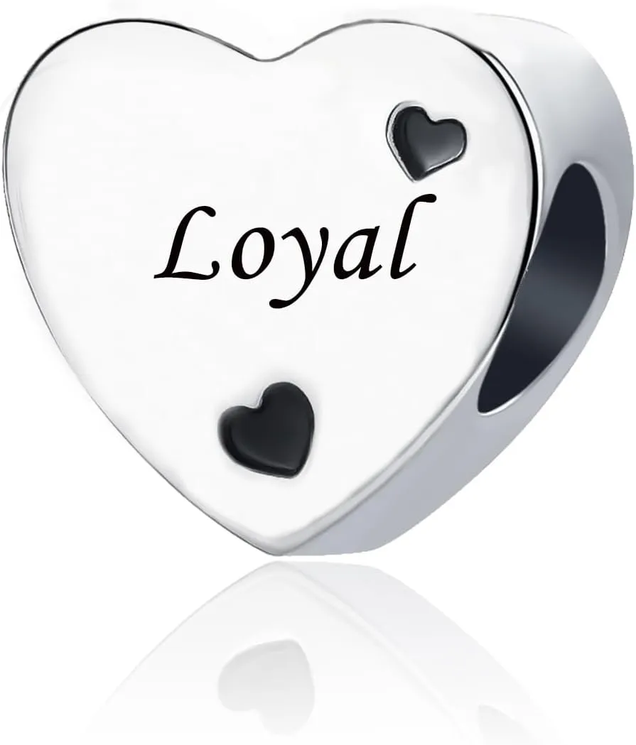 Birthstone Heart Charm January-December 12 Months Happy Birthday Charm Bead Compatible with Pandora Charms Bracelets for Family Grandma Mom
