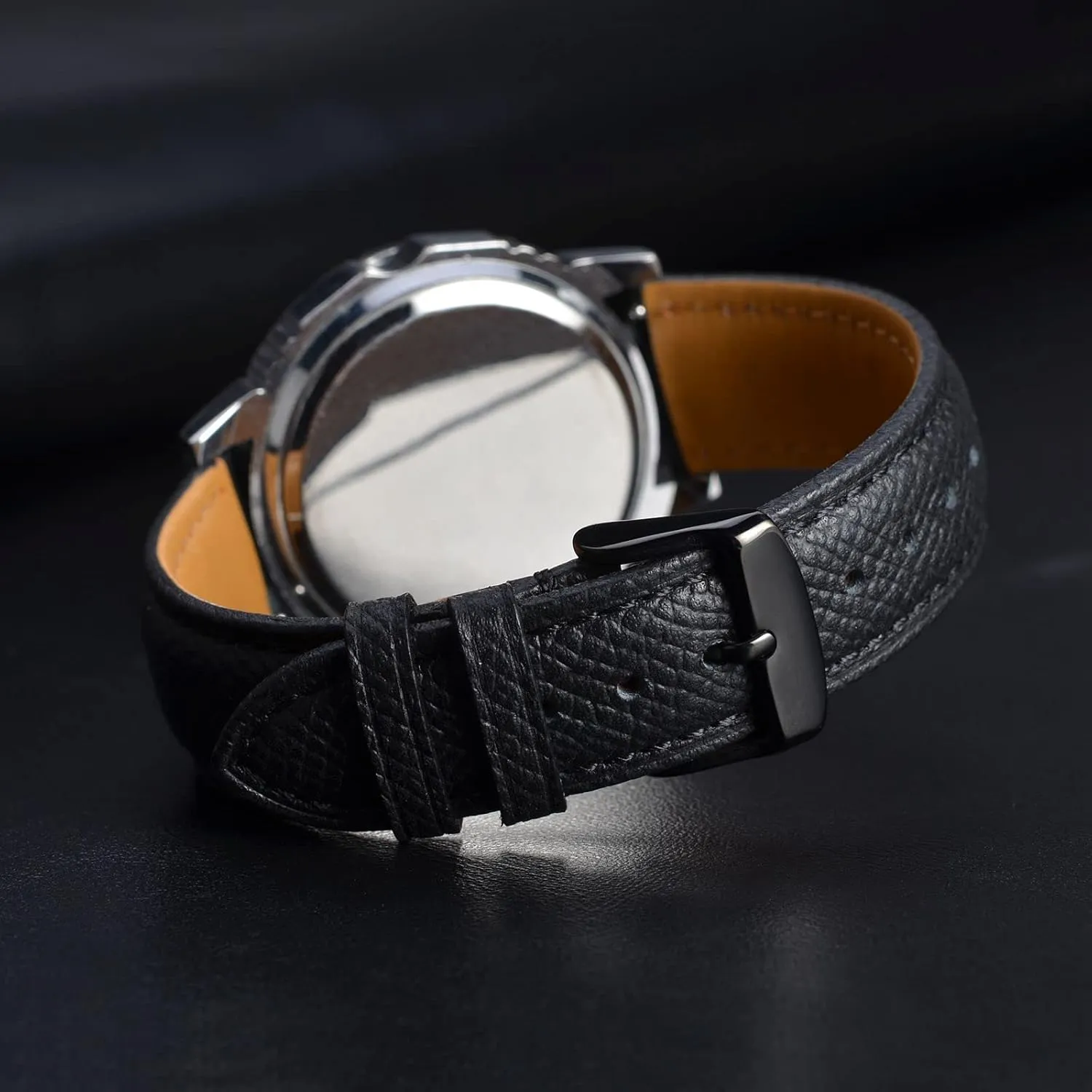 BISONSTRAP Texture Leather Watch Straps for Women and Men, Watch Replacement Bands with Quick Release, 16mm 18mm 19mm 20mm 22mm
