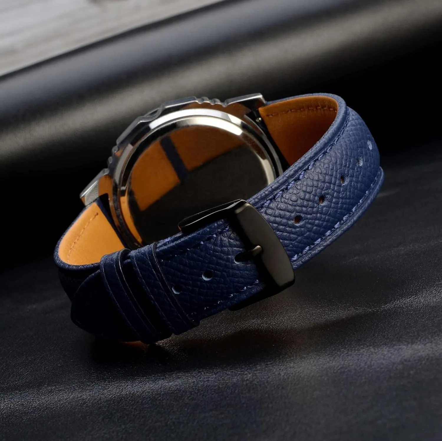 BISONSTRAP Texture Leather Watch Straps for Women and Men, Watch Replacement Bands with Quick Release, 16mm 18mm 19mm 20mm 22mm