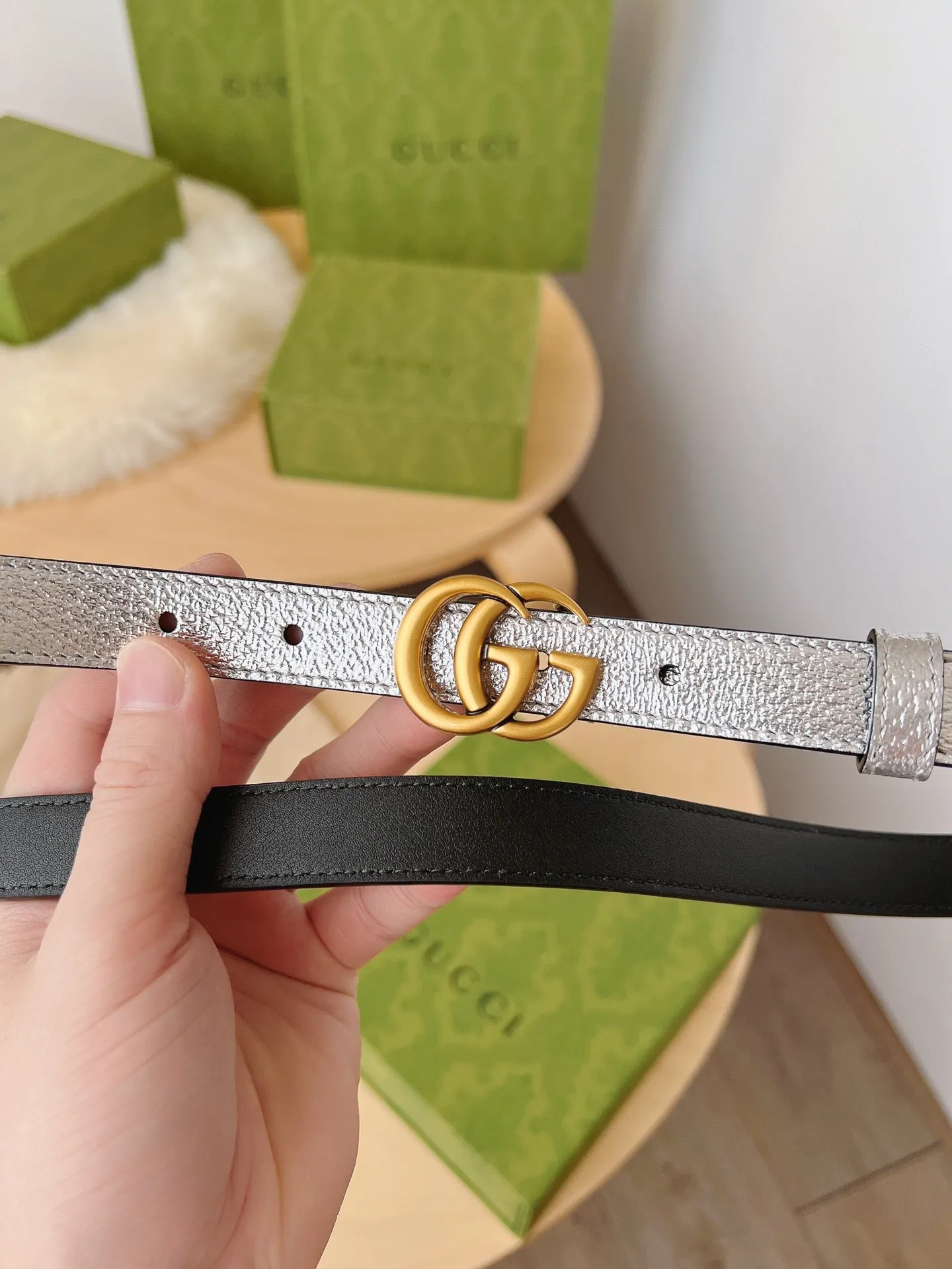 BL171  GC Marmont thin belt / 0.8inch(2cm)