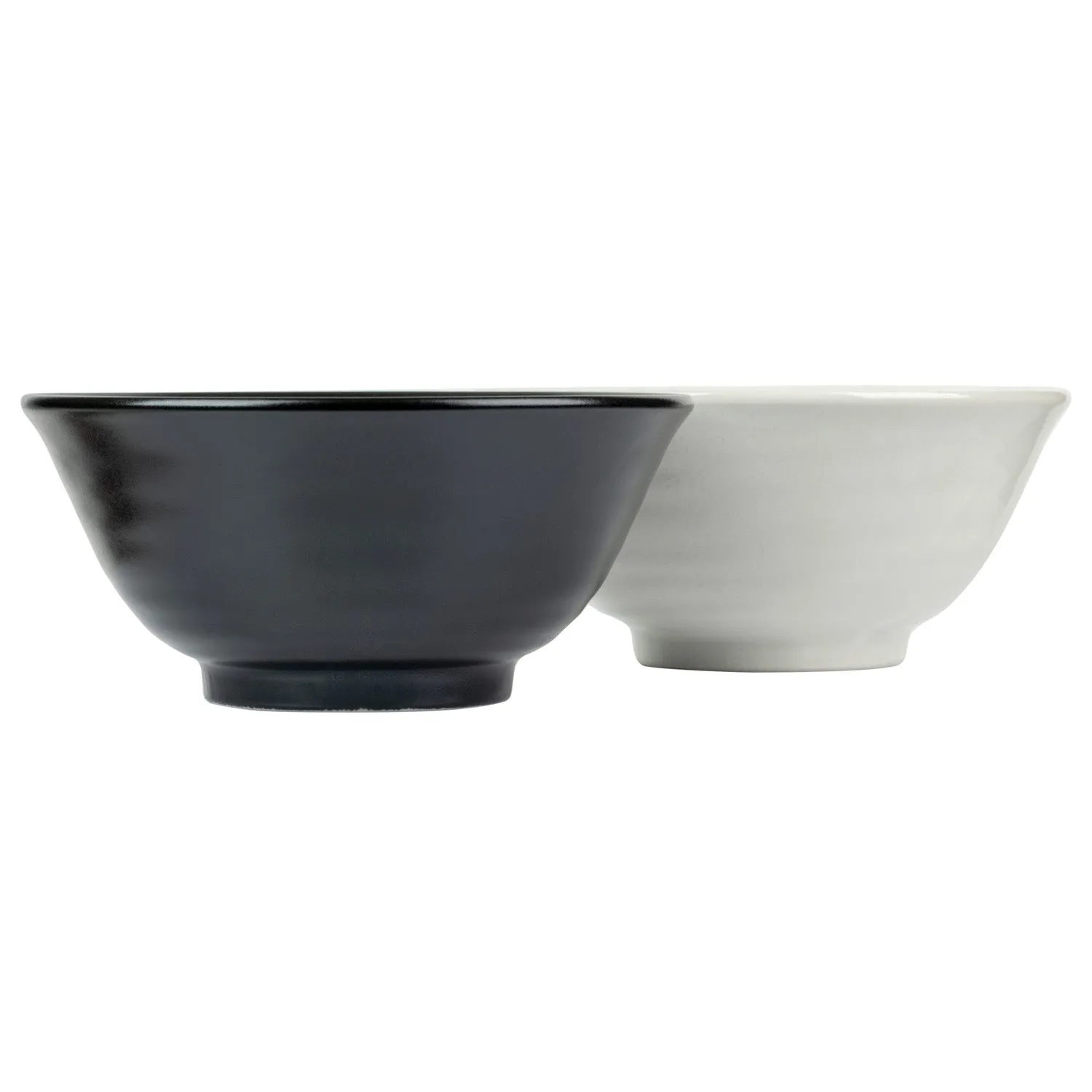 Black and White Lucky Cat Japanese Bowl Set