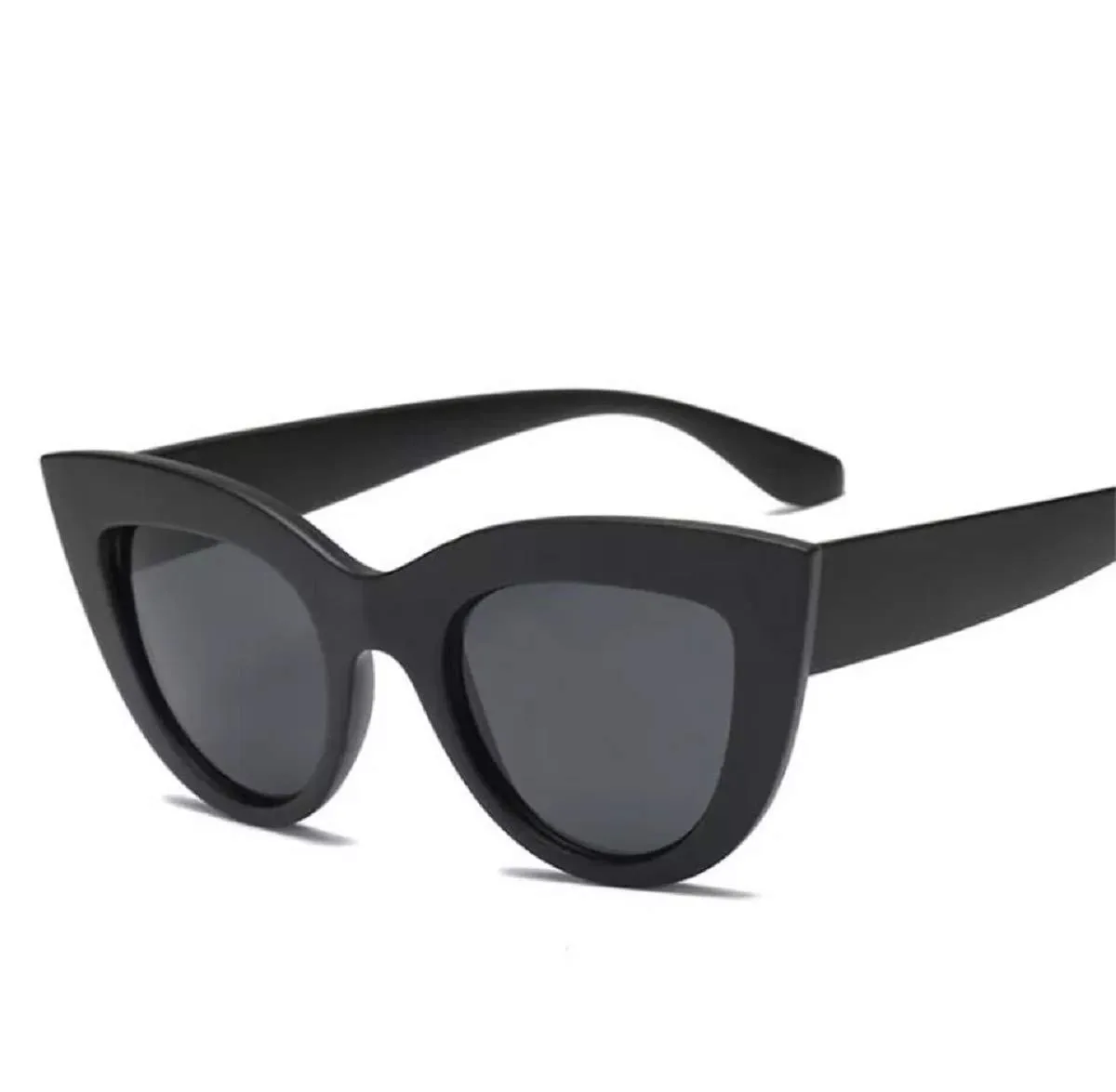 Black Cat Eye Sunglasses Oversized Women Ladies Retro Cat Eye Reflective IBIZA 2021 UK
