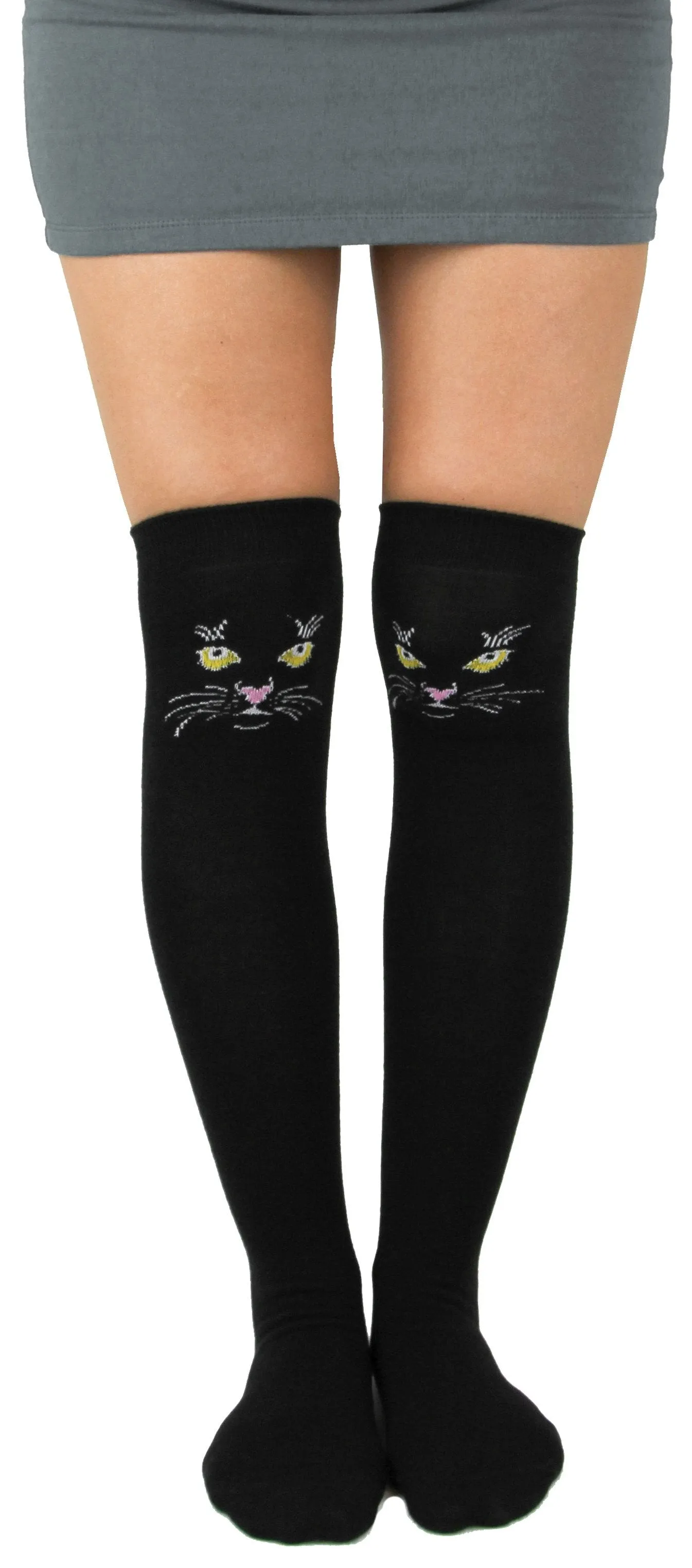 Black Cat Over the Knee Socks (Women's)