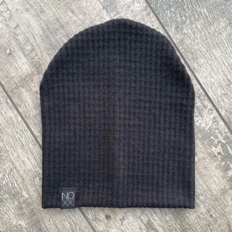 Black | Cozy Waffle Knit Beanie