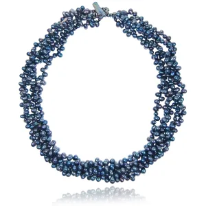 Black Freshwater Pearl 5 Strand Necklace