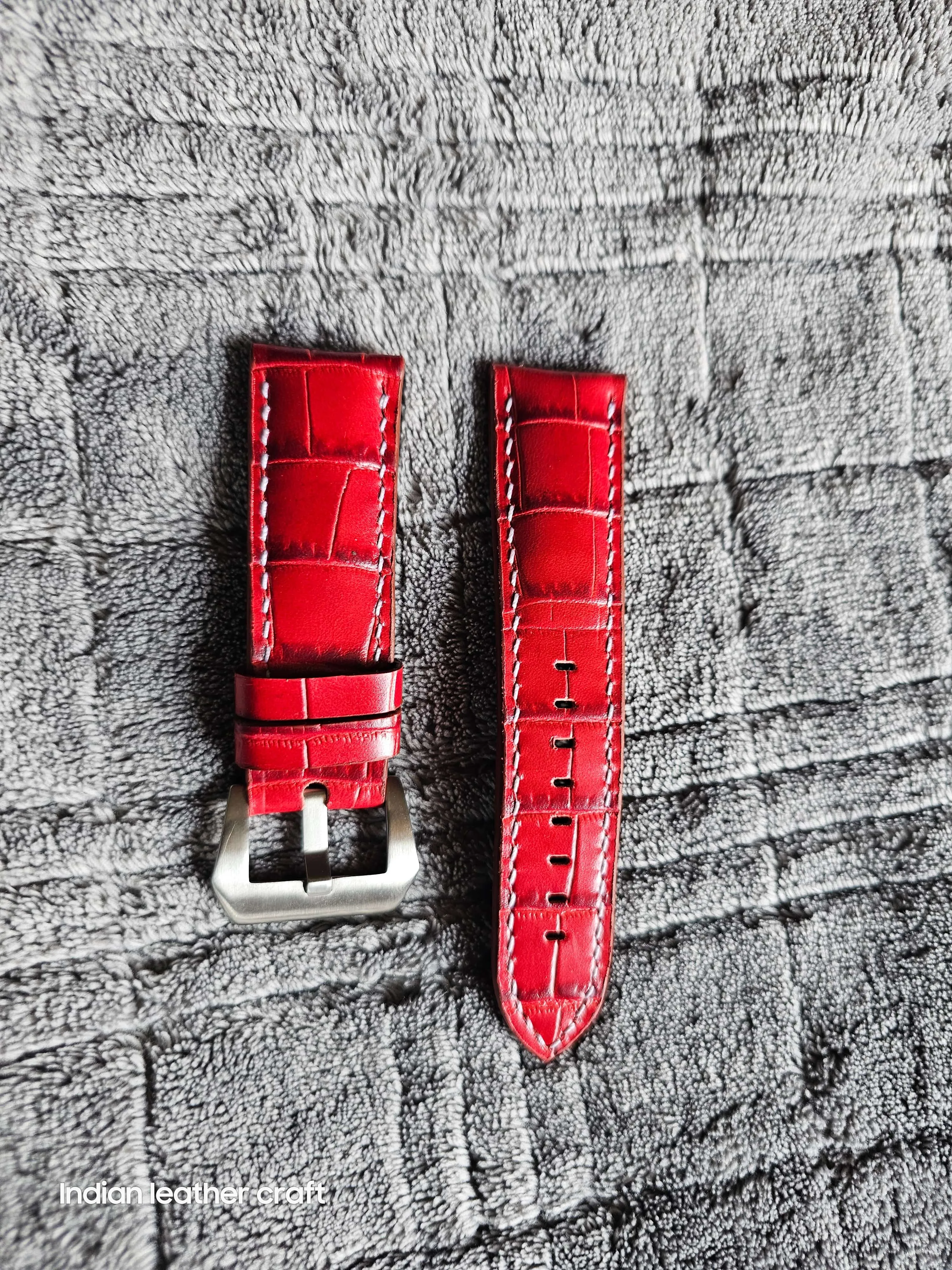 Black leather strap for panerai