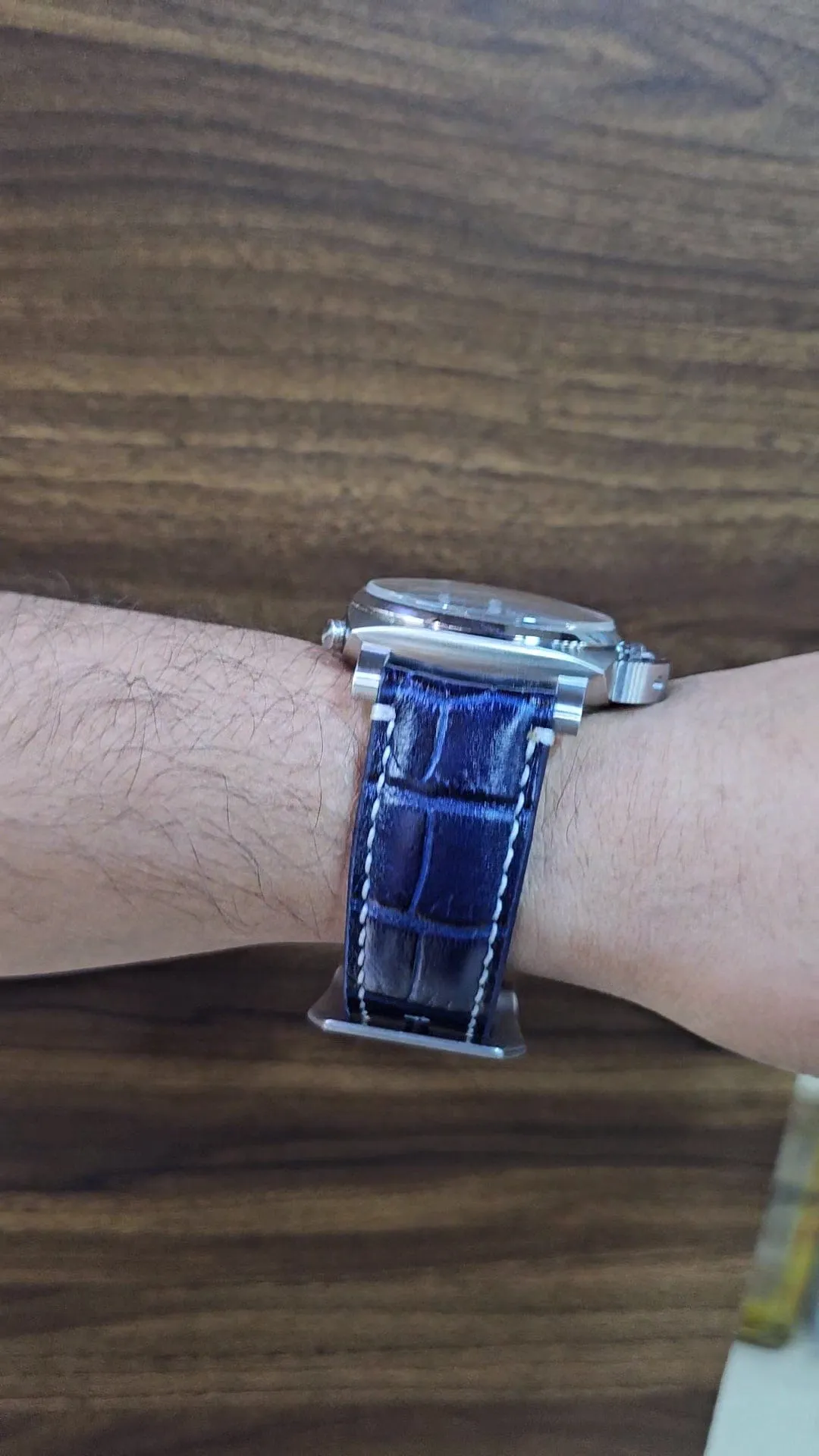 Black leather strap for panerai