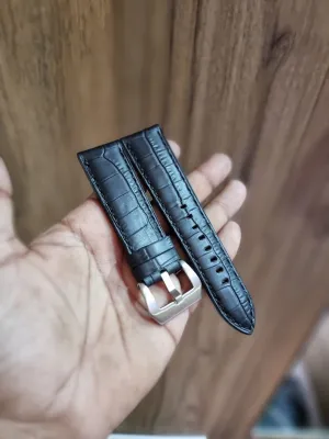 Black leather strap for panerai