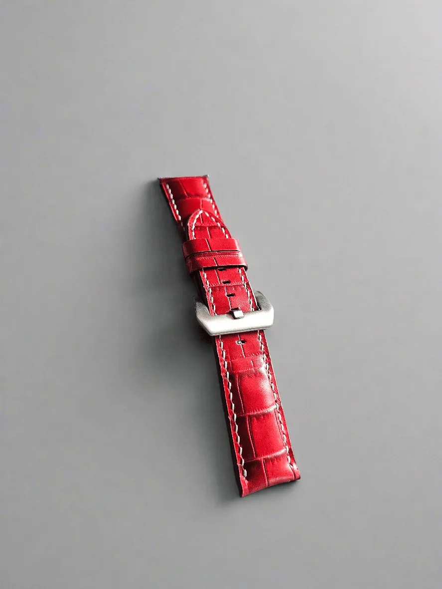 Black leather strap for panerai