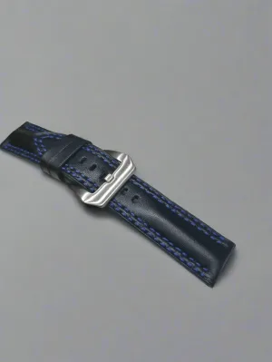 Black leather strap muscular padded