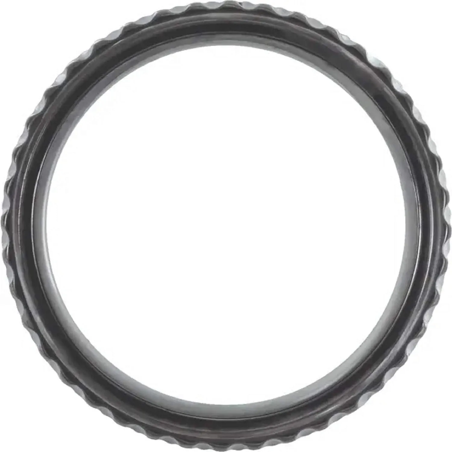 Black Titanium 8 mm Patterned Band Size 10