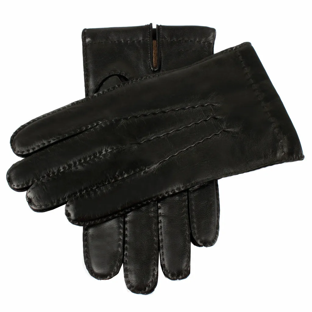 Black Touchscreen Hairsheep Leather Gloves