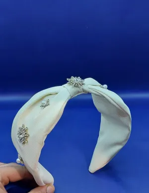 Blair White with Crystal Hairband