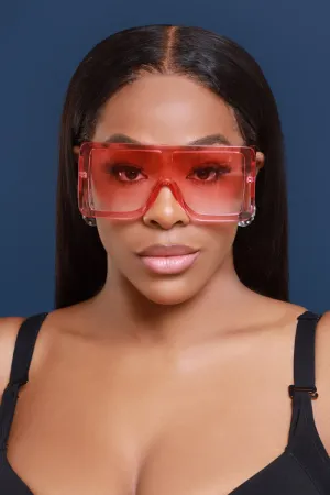 Blindspot Oversized Square Sunglasses - Pink