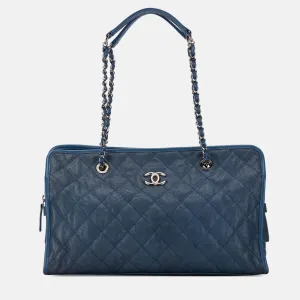 Blue Canvas French Riviera Tote Bag